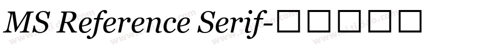 MS Reference Serif字体转换